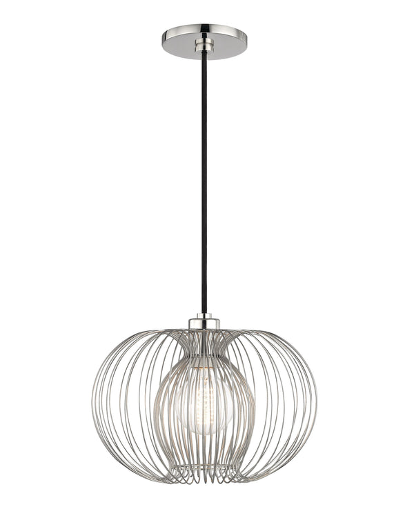 Lighting - Pendant Jasmine 1 Light Small Pendant // Polished Nickel 