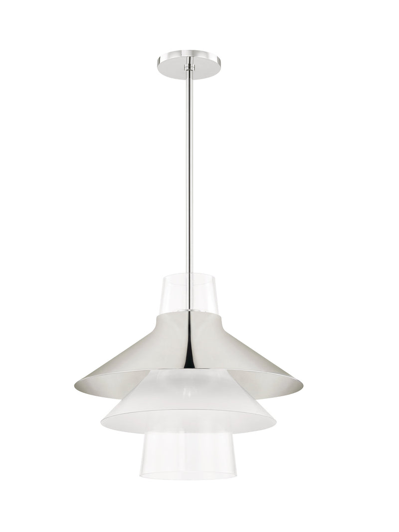 Lighting - Pendant Jessy 1 Light Large Pendant // Polished Nickel 