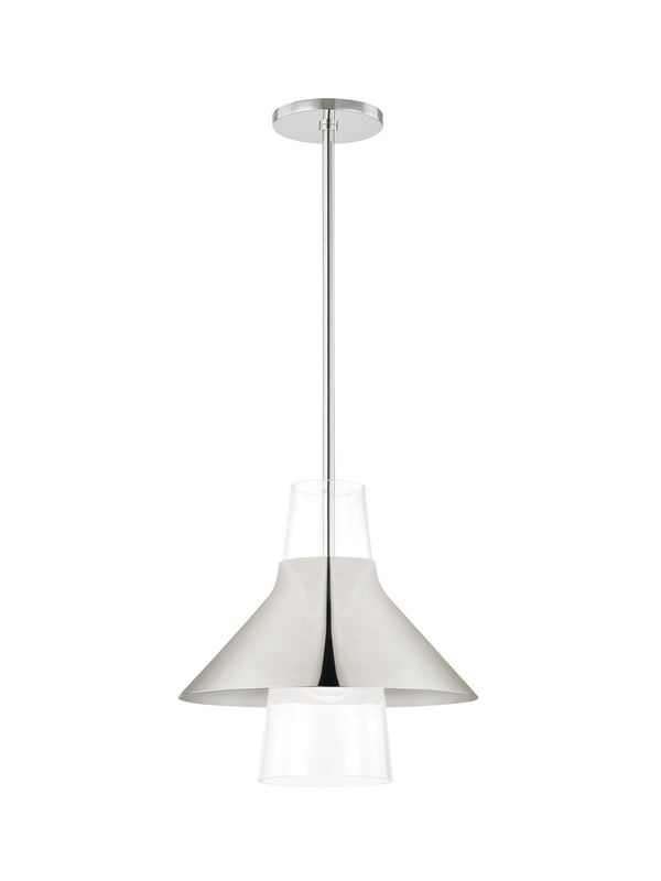 Lighting - Pendant Jessy 1 Light Small Pendant // Polished Nickel 