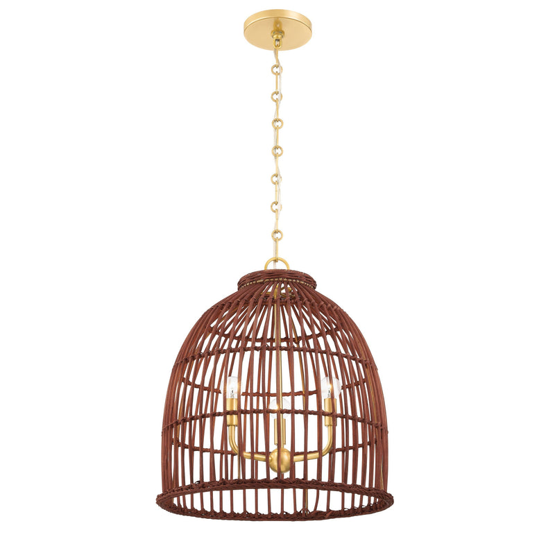 Lighting - Pendant Jordan 3 Light Pendant // Aged Brass 