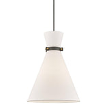 Lighting - Pendant Julia 1 Light Large Pendant // Aged Brass & Black 