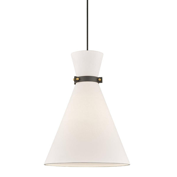 Lighting - Pendant Julia 1 Light Large Pendant // Aged Brass & Black 