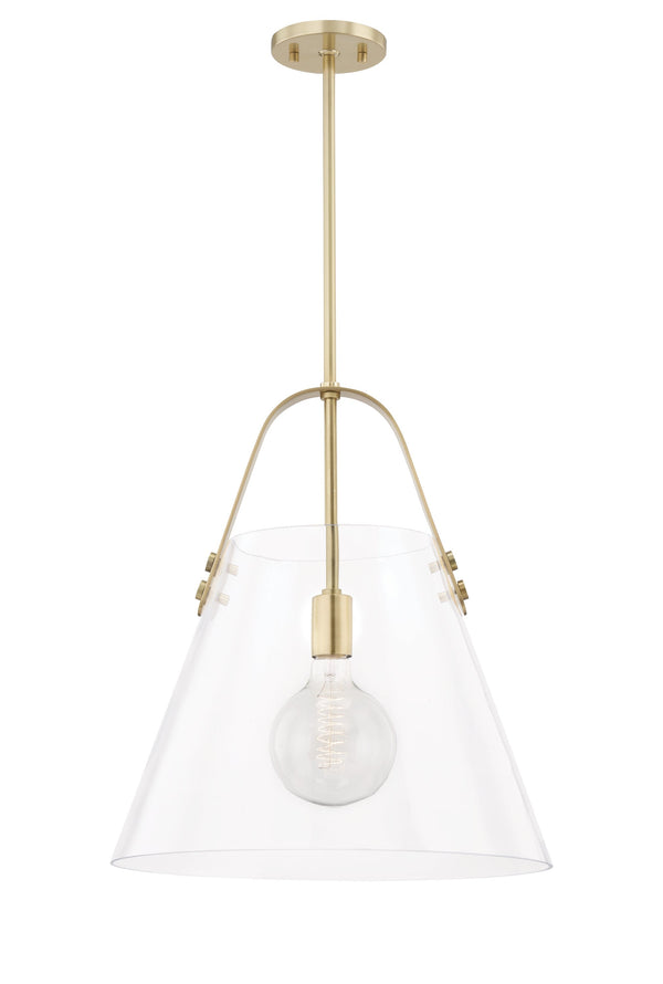 Lighting - Pendant Karin 1 Light Extra Large Pendant // Aged Brass 