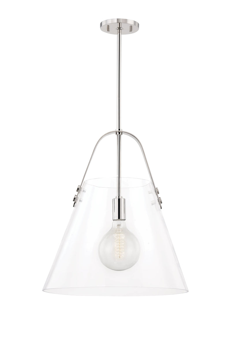 Lighting - Pendant Karin 1 Light Extra Large Pendant // Polished Nickel 