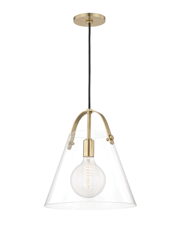 Lighting - Pendant Karin 1 Light Large Pendant // Aged Brass 