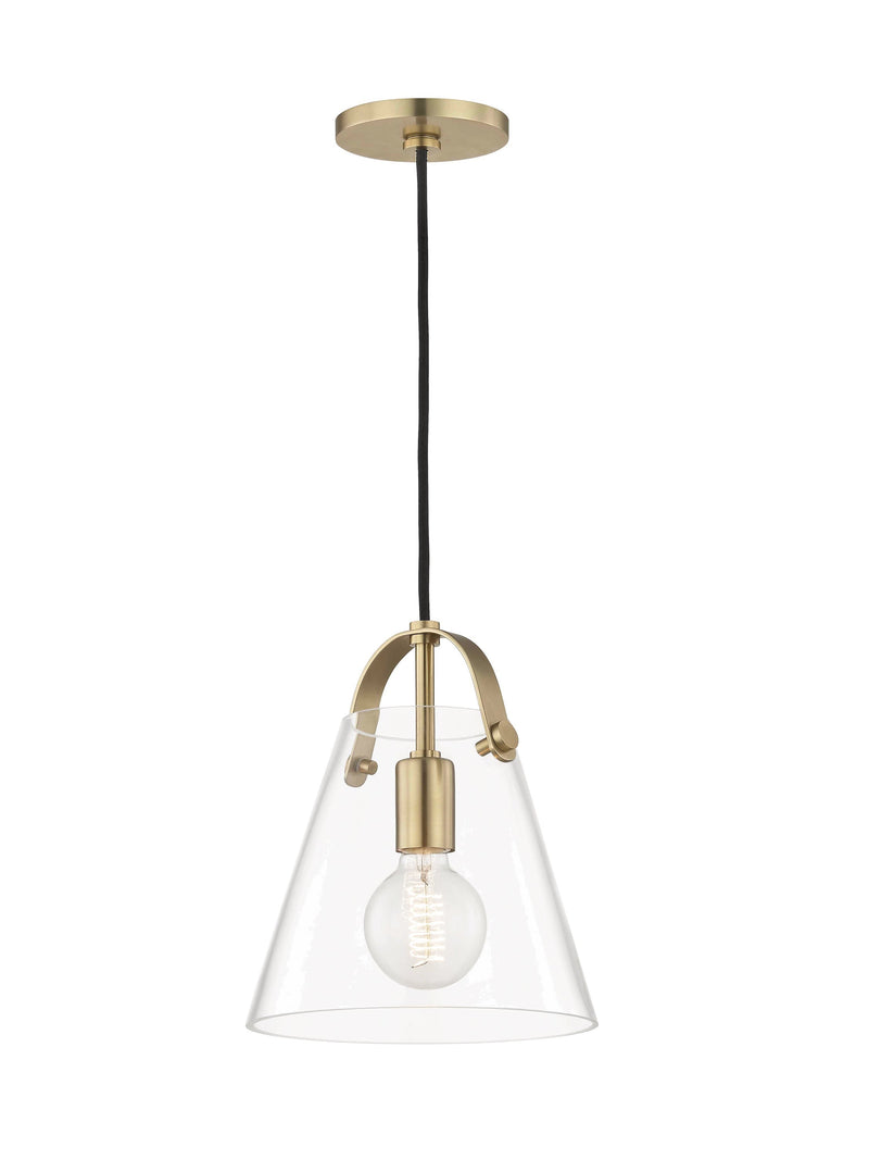 Lighting - Pendant Karin 1 Light Small Pendant // Aged Brass 