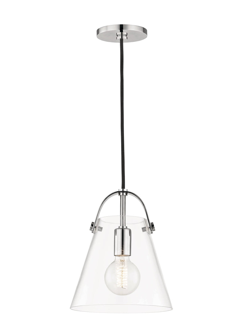 Lighting - Pendant Karin 1 Light Small Pendant // Polished Nickel 