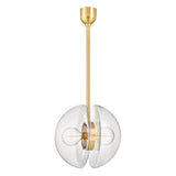 Lighting - Pendant Kert 2 Light Pendant // Aged Brass // Large 