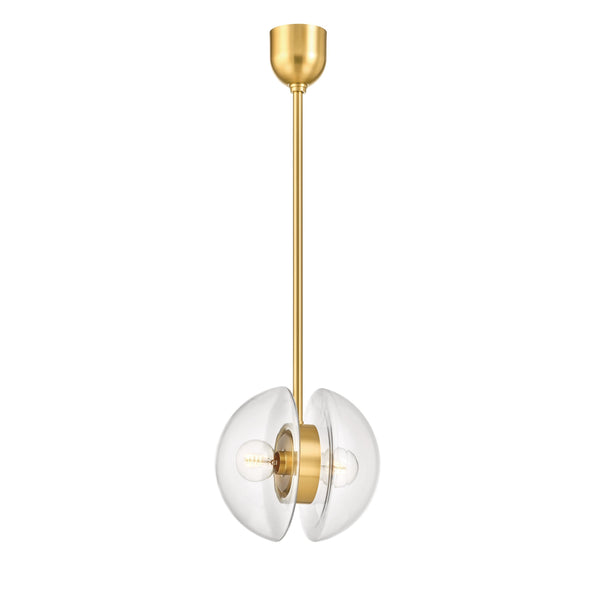 Lighting - Pendant Kert 2 Light Pendant // Aged Brass // Small 