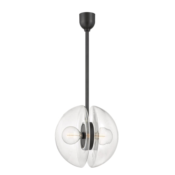 Lighting - Pendant Kert 2 Light Pendant // Black Brass // Large 