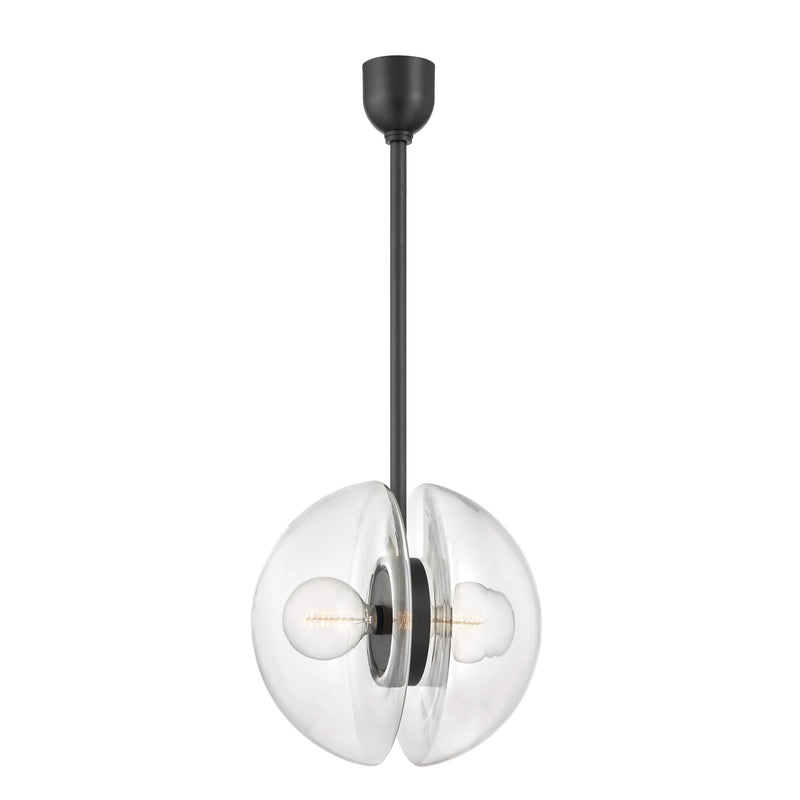 Lighting - Pendant Kert 2 Light Pendant // Black Brass // Large 