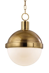 Lighting - Pendant Lambert 1 Light Pendant // Aged Brass // Large 