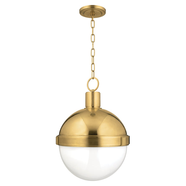 Lighting - Pendant Lambert 1 Light Pendant // Aged Brass // Large 