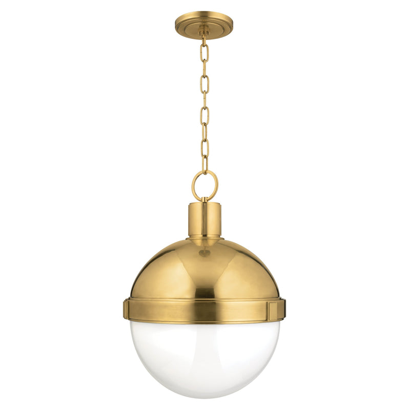 Lighting - Pendant Lambert 1 Light Pendant // Aged Brass // Large 