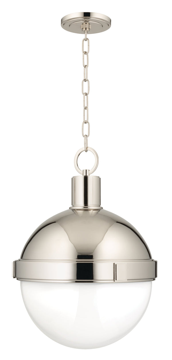 Lighting - Pendant Lambert 1 Light Pendant // Polished Nickel // Large 