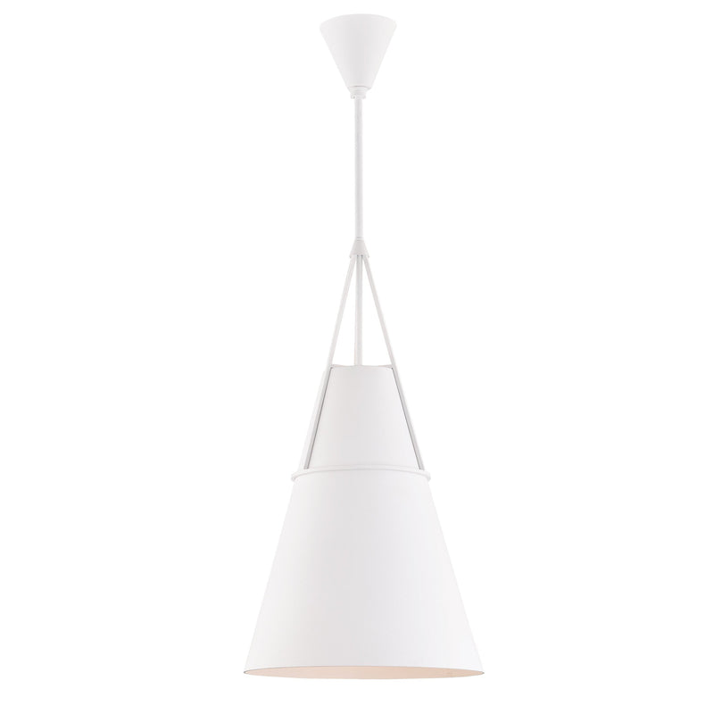 Lighting - Pendant Lange 1 Light Large Pendant // White Plaster 