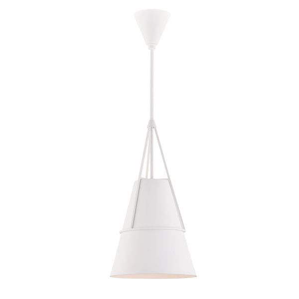 Lighting - Pendant Lange 1 Light Small Pendant // White Plaster 