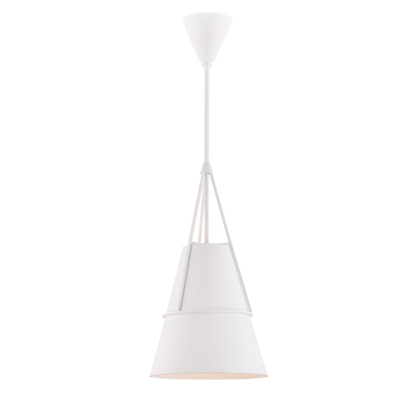 Lighting - Pendant Lange 1 Light Small Pendant // White Plaster 