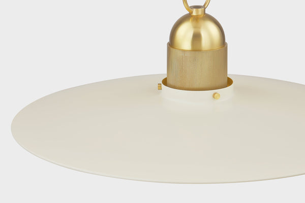 Lighting - Pendant Leanna 1 Light Pendant // Aged Brass // Large 