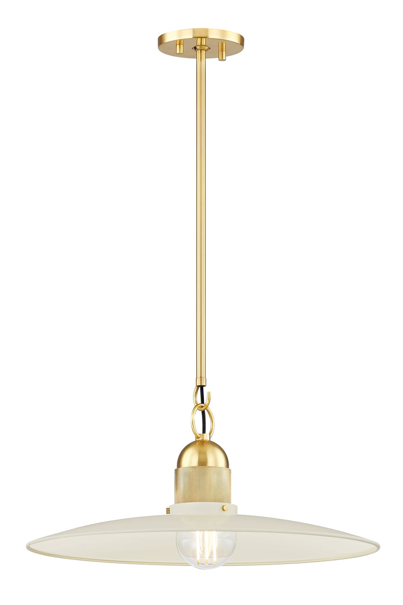 Lighting - Pendant Leanna 1 Light Pendant // Aged Brass // Large 