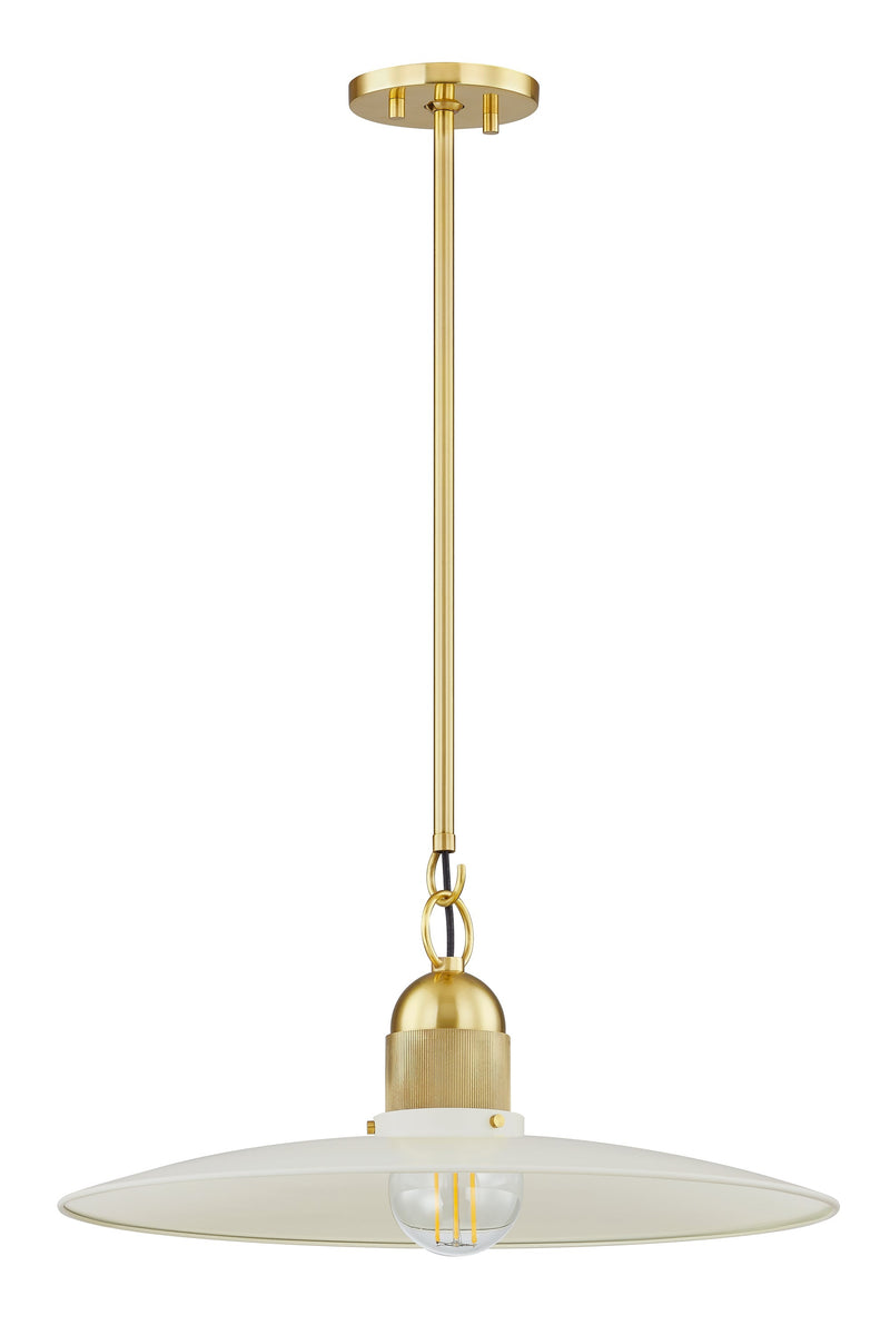 Lighting - Pendant Leanna 1 Light Pendant // Aged Brass // Large 