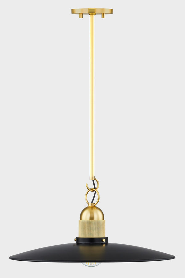 Lighting - Pendant Leanna 1 Light Pendant // Aged Brass // Small 