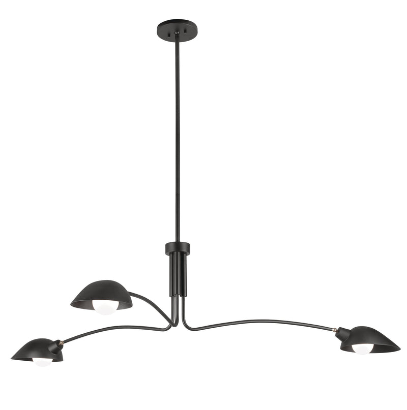 Lighting - Pendant Leo 3 Light Pendant // Soft Black 