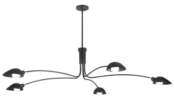 Lighting - Pendant Leo 5 Light Pendant // Soft Black 