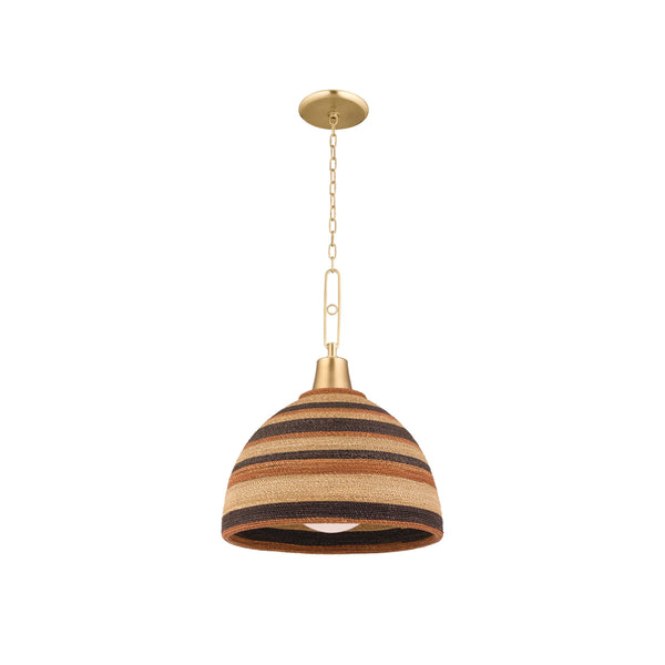 Lighting - Pendant Lido Beach 1 Light Pendant // Aged Brass // Small 