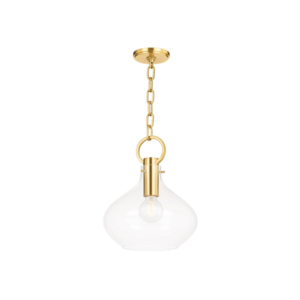 Lighting - Pendant Lina 1 Light Pendant // Aged Brass 