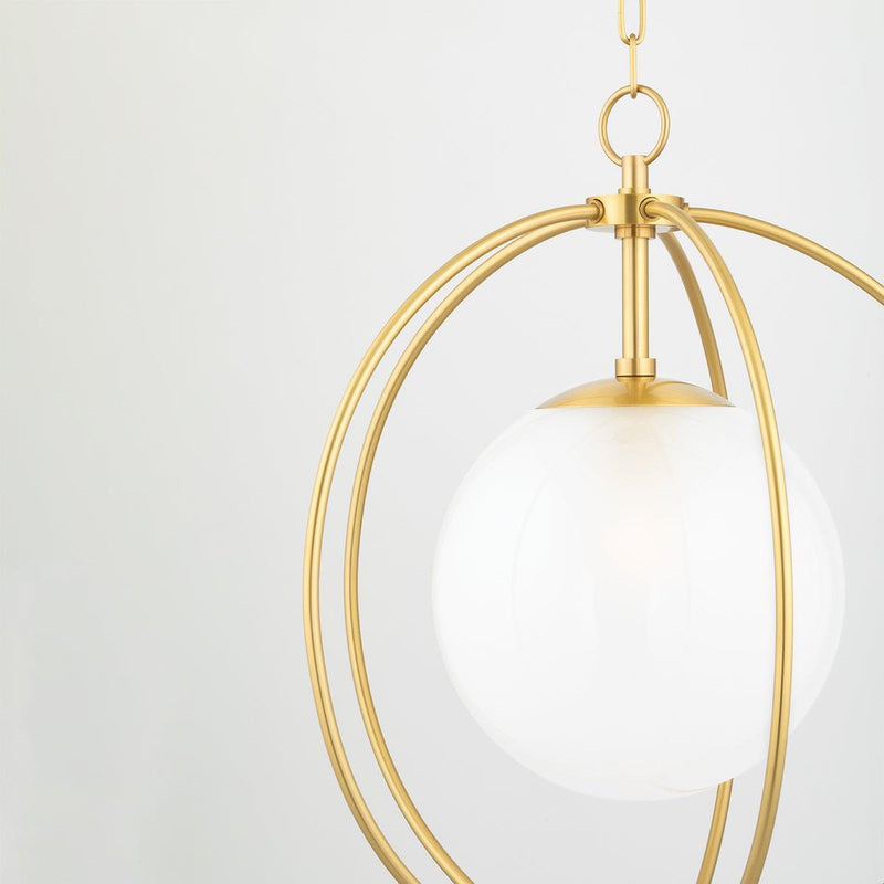 Lighting - Pendant Lyla 1 Light Small Pendant // Aged Brass 