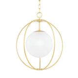 Lighting - Pendant Lyla 1 Light Small Pendant // Aged Brass 