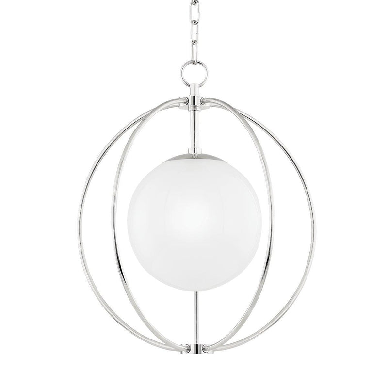 Lighting - Pendant Lyla 1 Light Small Pendant // Polished Nickel 