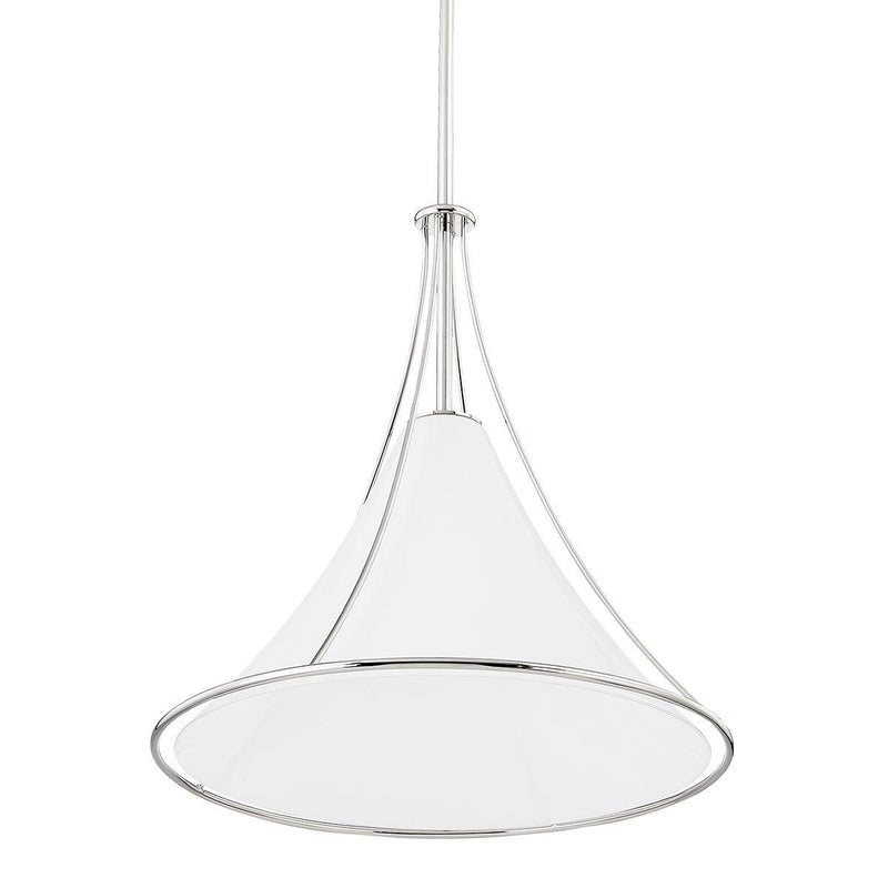 Lighting - Pendant Madelyn 1 Light Large Pendant // Polished Nickel 