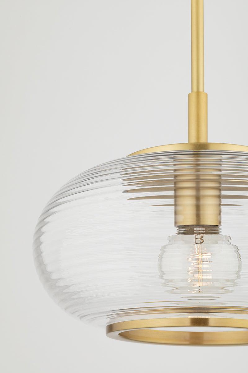 Lighting - Pendant Maggie 1 Light Pendant // Aged Brass 