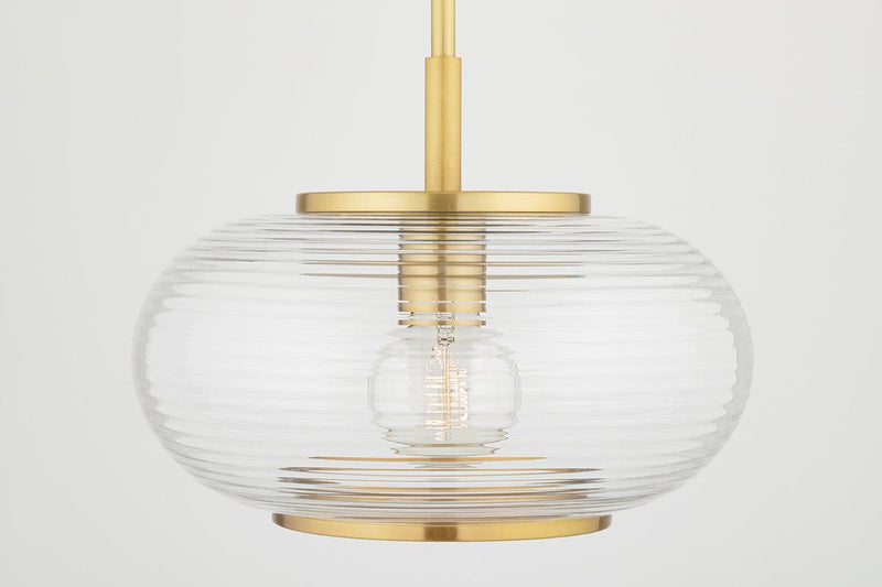 Lighting - Pendant Maggie 1 Light Pendant // Aged Brass 