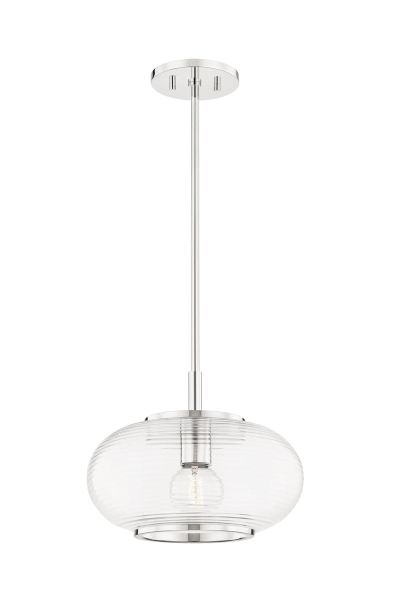 Lighting - Pendant Maggie 1 Light Pendant // Polished Nickel 