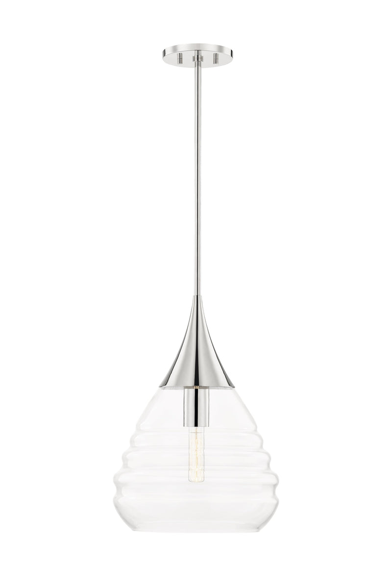 Lighting - Pendant Marissa 1 Light Large Pendant // Polished Nickel 