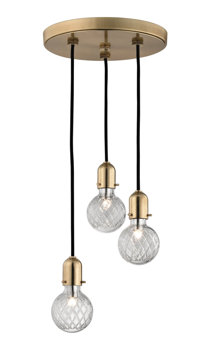 Lighting - Pendant Marlow 3 Light Pendant // Aged Brass 