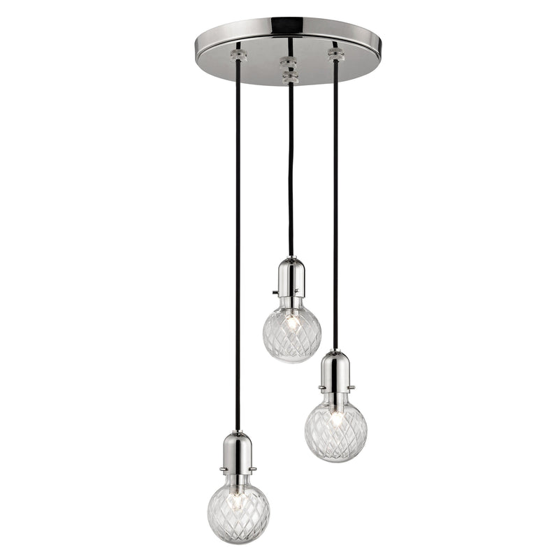 Lighting - Pendant Marlow 3 Light Pendant // Polished Nickel 