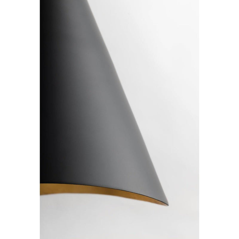 Lighting - Pendant Martini 1 Light Small Pendant // Gold Leaf & Black Combo 