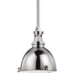 Lighting - Pendant Massena 1 Light Pendant // Polished Nickel // Medium 