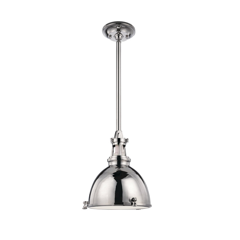 Lighting - Pendant Massena 1 Light Pendant // Polished Nickel // Large 