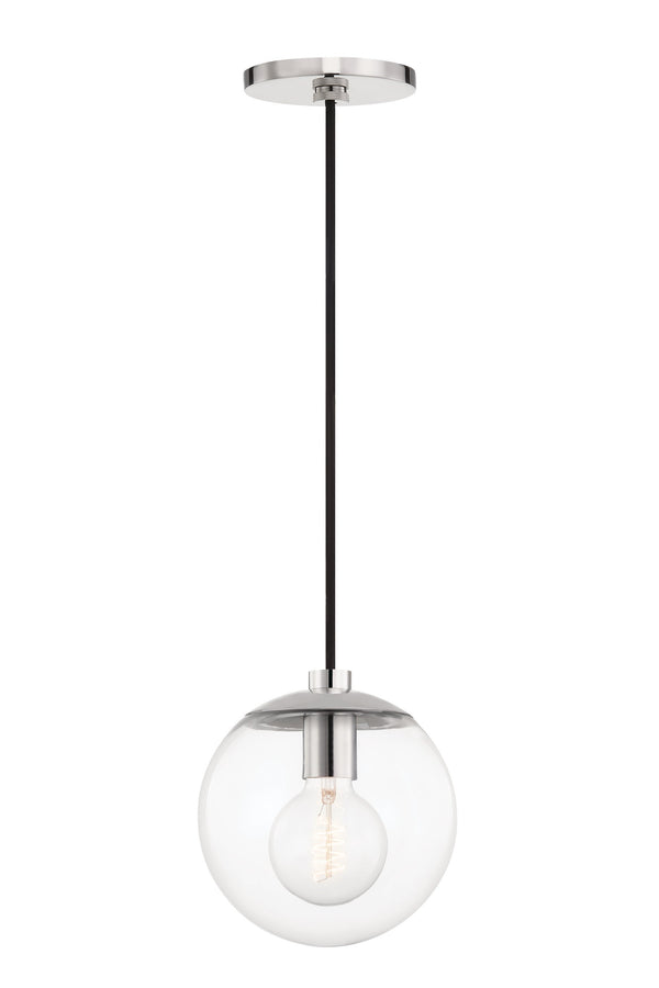 Lighting - Pendant Meadow 1 Light Pendant // Polished Nickel 