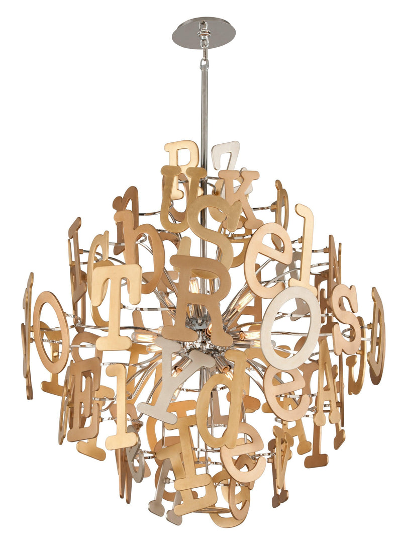 Lighting - Pendant Media 16lt Pendant // Multi Leaf with Stainless 