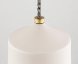 Lighting - Pendant Megan 1 Light Pendant // Aged Brass & Matte White 