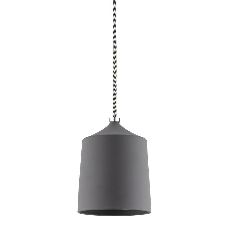 Lighting - Pendant Megan 1 Light Pendant // Polished Nickel & Matte Black 