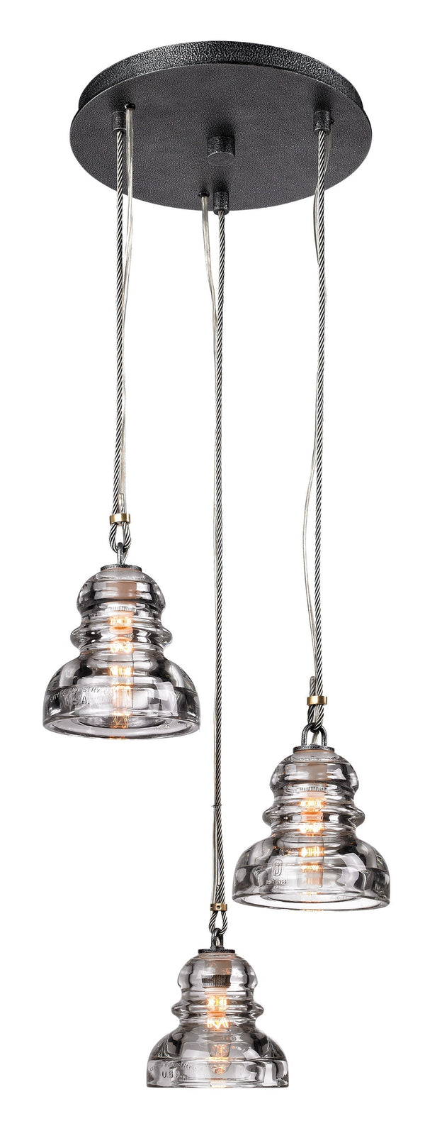 Lighting - Pendant Menlo Park 3lt Pendant Mini // Old Silver 