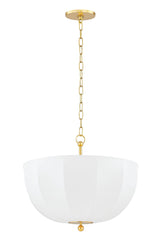 Lighting - Pendant Meshelle 1 Light Pendant // Aged Brass 