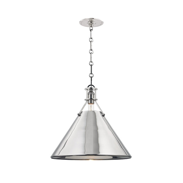 Lighting - Pendant Metal No.2 1 Light Large Pendant // Polished Nickel 